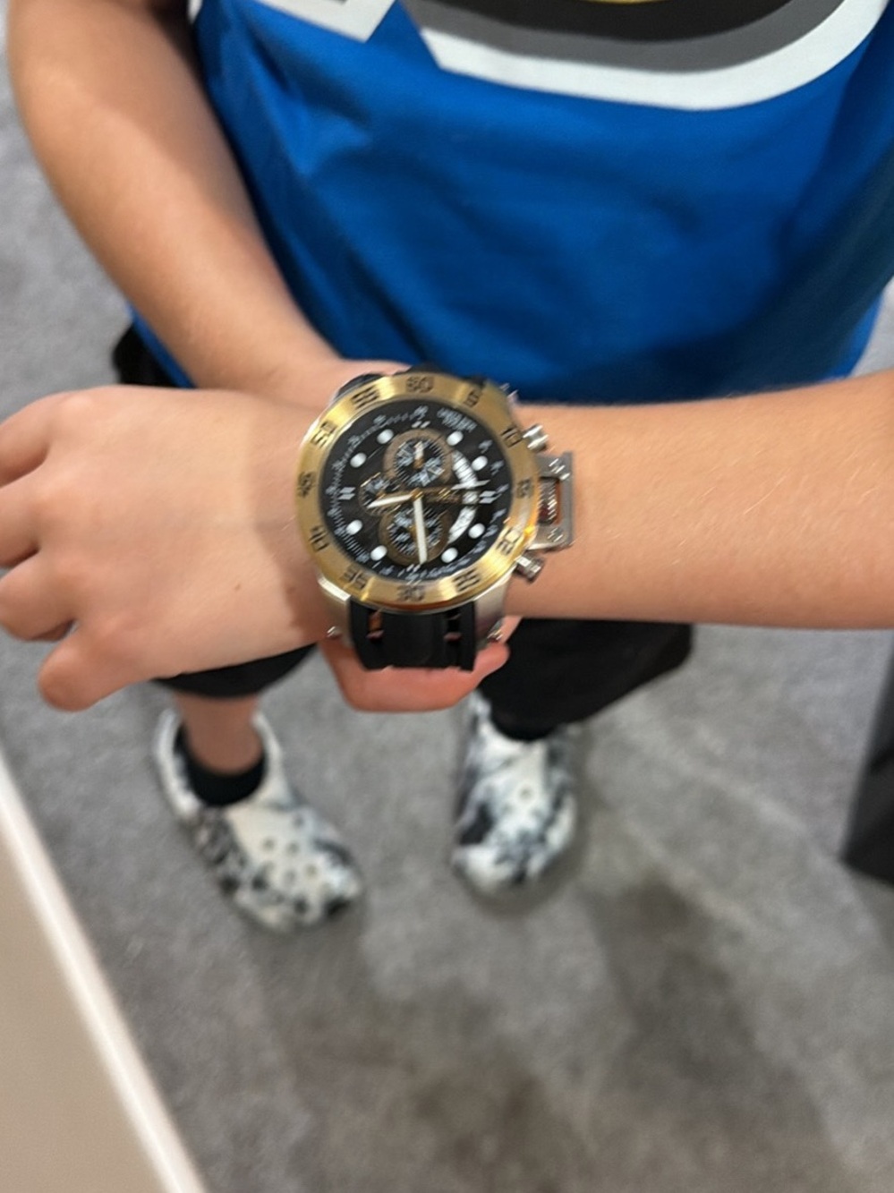 Gold and Black Men’s Chronograph Watch